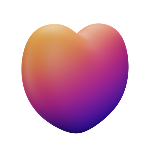 Heart, dynamic, gradient icon
