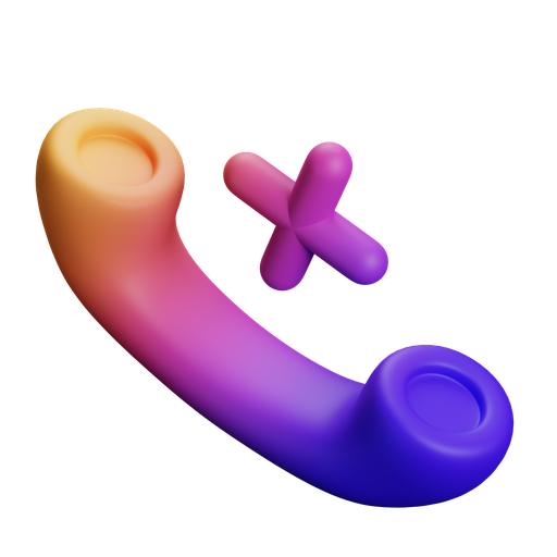 Phone, end, dynamic, gradient icon