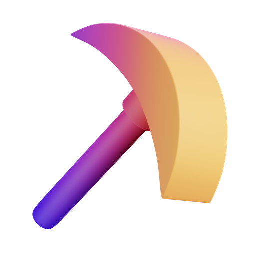 Axe, dynamic, gradient icon