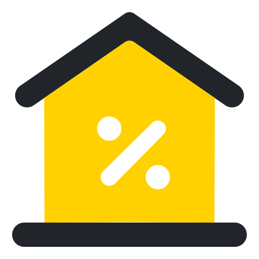 House, discount, real, estate, architect, property, sale icon