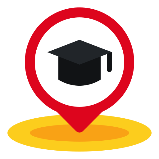 Education, college, maps, location, placeholder, pin icon