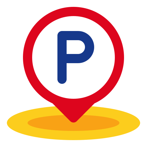 Parking, car, maps, location, placeholder, pin icon