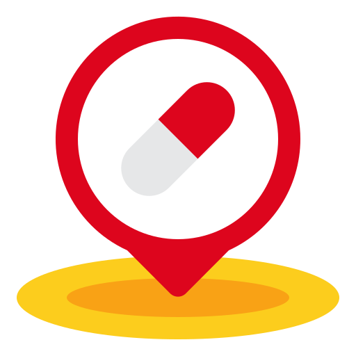 Pharmacy, medicine, maps, location, placeholder, pin icon