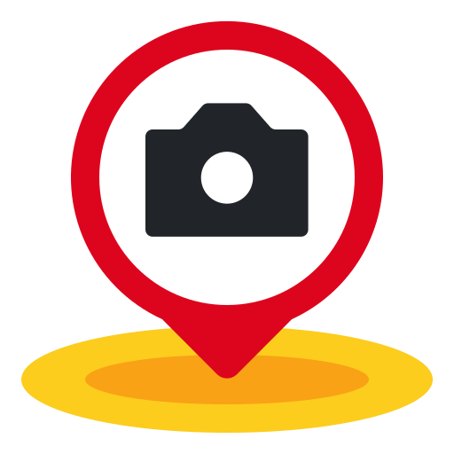 Camera, photo, maps, location, placeholder, pin icon
