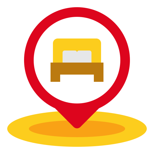 Hotel, hostel, maps, location, placeholder, pin icon