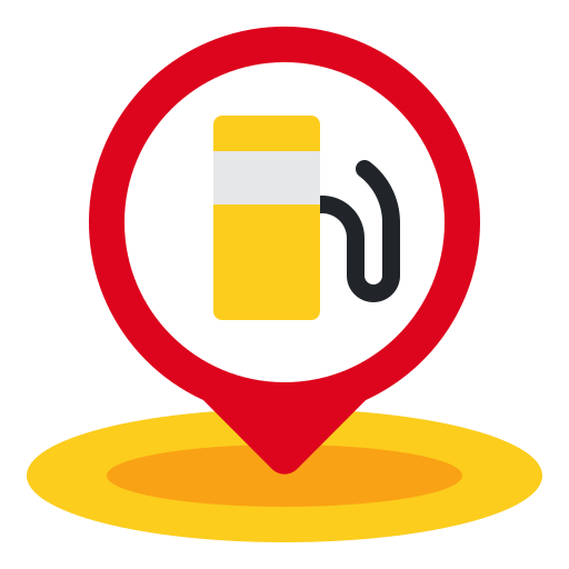 Petrol, station, fuel, maps, location, placeholder, pin icon