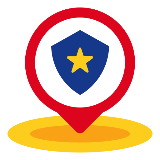 Police, station, maps, location, placeholder, pin icon