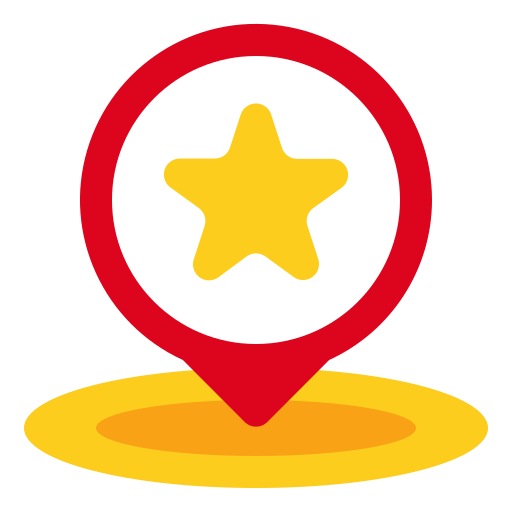 Star, rate, maps, location, placeholder, pin icon