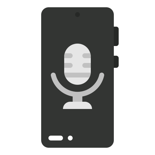 Microphone, ui, voice, recorder, electronics, mobile, phone icon
