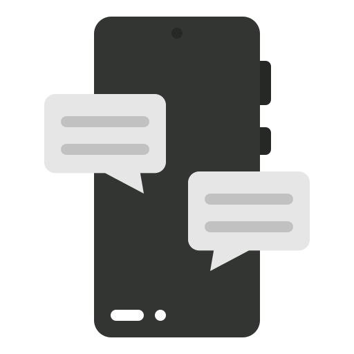 Chat, box, message, cell, phone, smartphone, communications icon