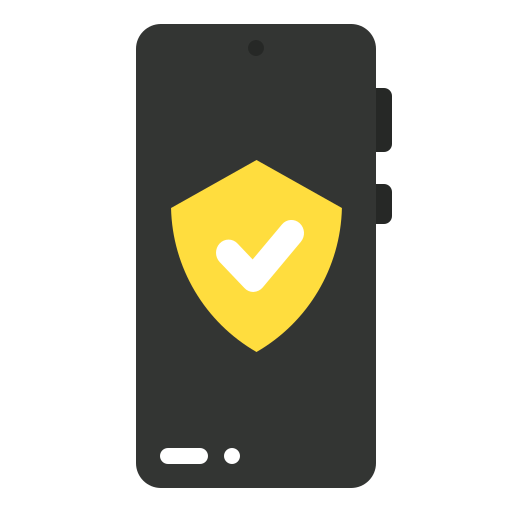 Shield, security, safety, protection, smartphone, cell, phone icon