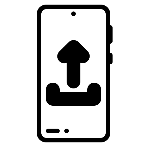 Upload, arrow, up, mobile, application, ui, phone icon