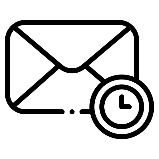 Snooze, alarm, email, mail, envelope, message, letter icon