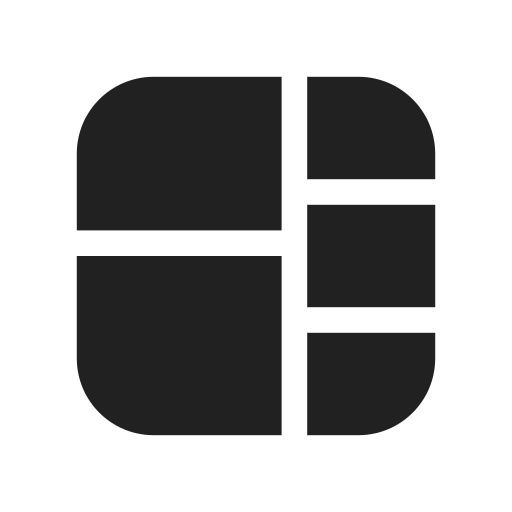 Ic, fluent, board, split, filled icon