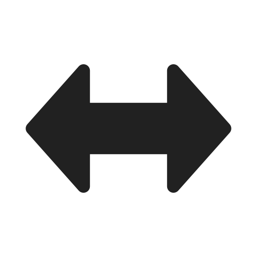 Ic, fluent, arrows, bidirectional, filled icon