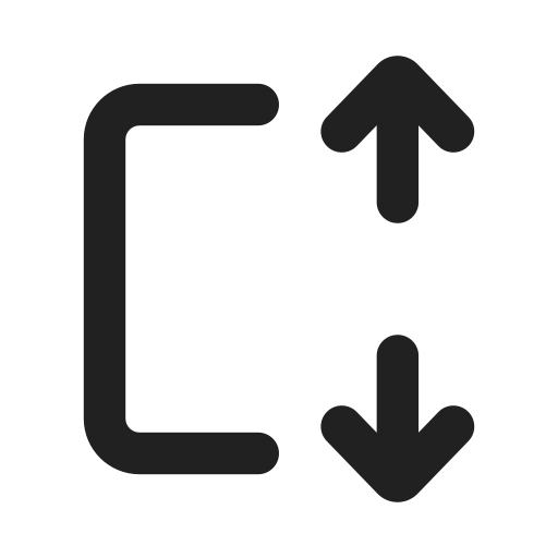 Ic, fluent, arrow, autofit, height, filled icon