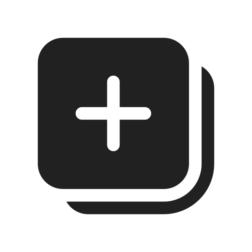 Ic, fluent, add, square, multiple icon
