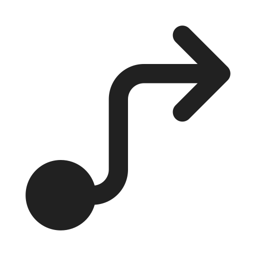 Ic, fluent, arrow, routing, filled icon