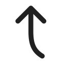 Ic,Fluent,Arrow,Curve,Up,Left,Filled