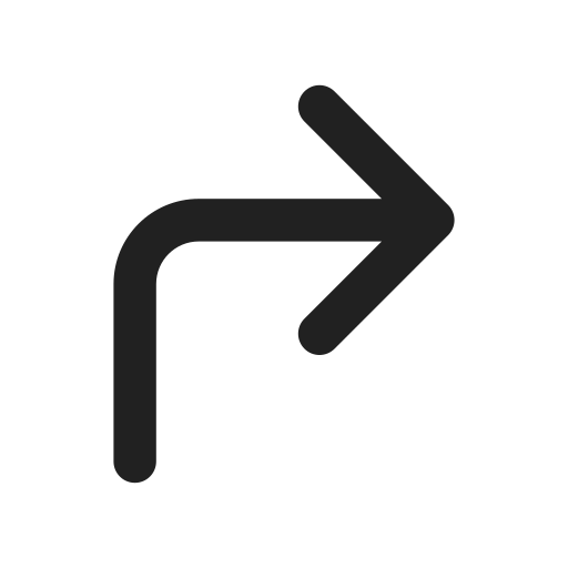 Ic, fluent, arrow, turn, right, filled icon
