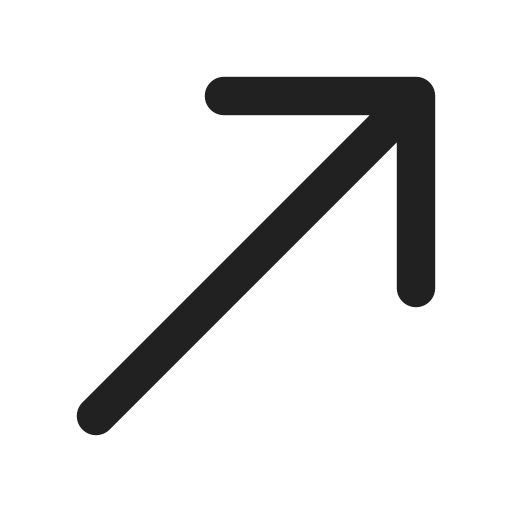 Ic, fluent, arrow, up, right icon