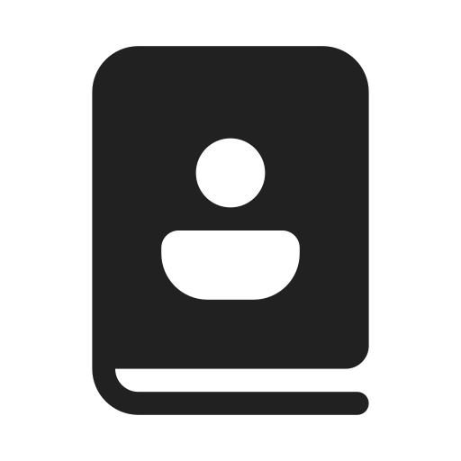 Ic, fluent, book, contacts, filled icon