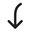 Ic,Fluent,Arrow,Curve,Down,Left,Filled