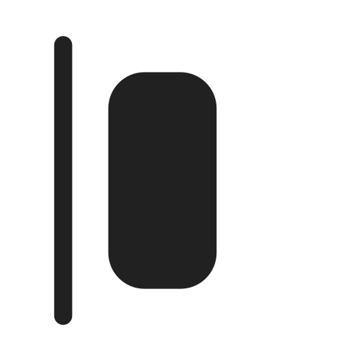Ic, fluent, align, start, horizontal, filled icon