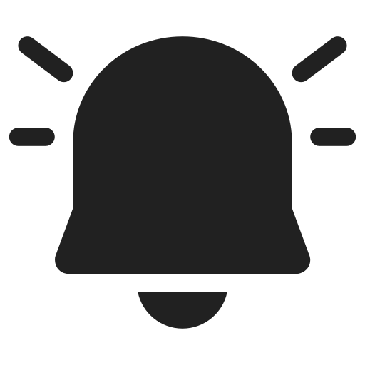 Ic, fluent, alert, on, filled icon