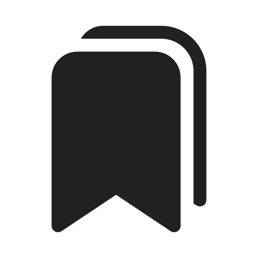 Ic, fluent, bookmark, multiple, filled icon