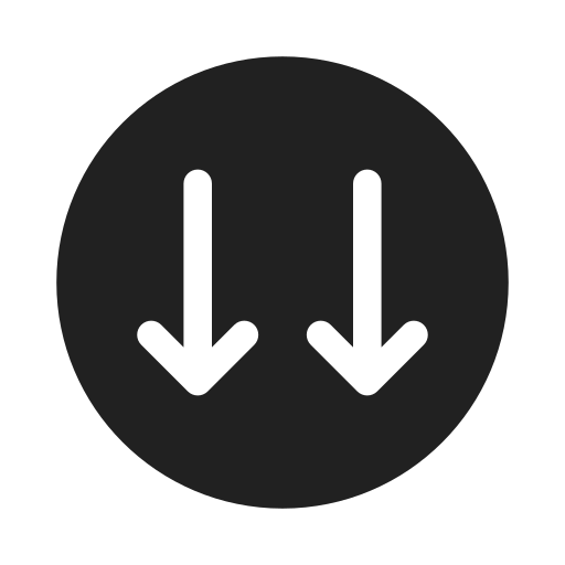 Ic, fluent, arrow, circle, down, double, filled icon