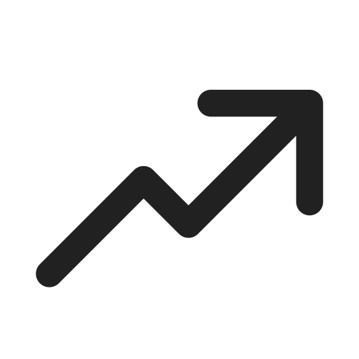 Ic, fluent, arrow, trending, filled icon