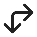 Ic,Fluent,Arrow,Turn,Bidirectional,Down,Right,Filled ok 