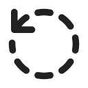 Ic,Fluent,Arrow,Counterclockwise,Dashes,Filled