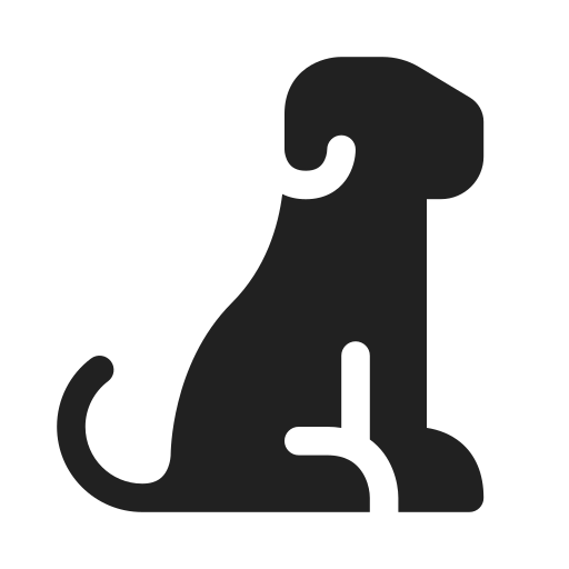 Ic, fluent, animal, dog, filled icon