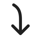 Ic,Fluent,Arrow,Curve,Down,Right,Filled