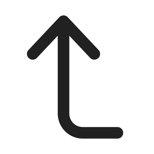 Ic, fluent, arrow, enter, up, filled icon