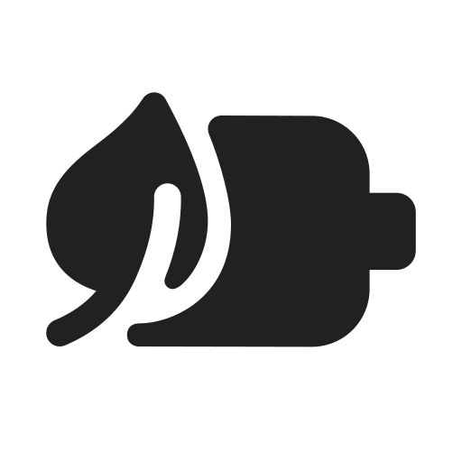 Ic, fluent, battery, saver, filled icon