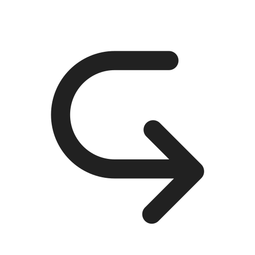 Ic, fluent, arrow, hook, down, right, filled icon