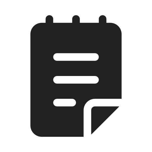 Ic, fluent, notepad, filled icon