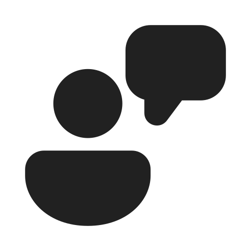 Ic, fluent, person, feedback, filled icon