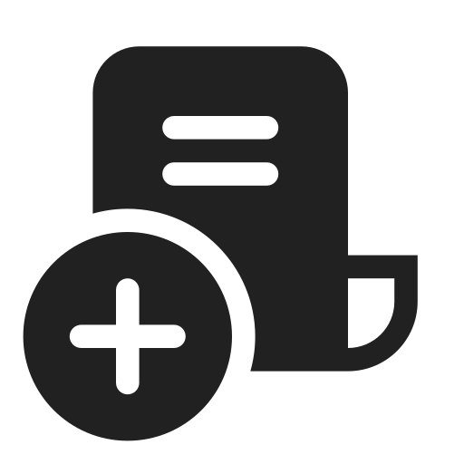 Ic, fluent, receipt, add, filled icon