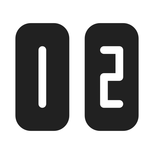 Ic, fluent, number, row, filled icon