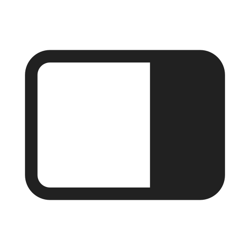 Ic, fluent, panel, right, filled icon