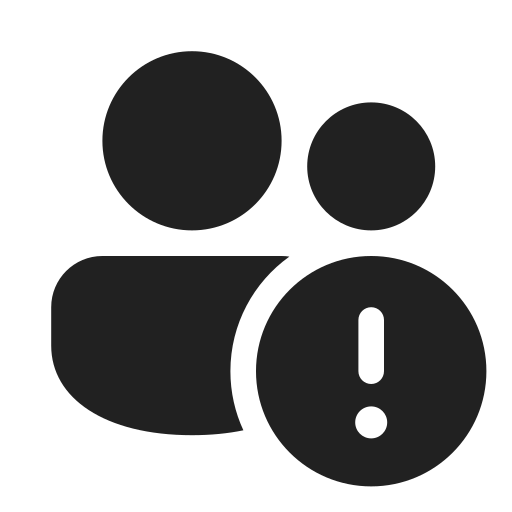 Ic, fluent, people, error, filled icon