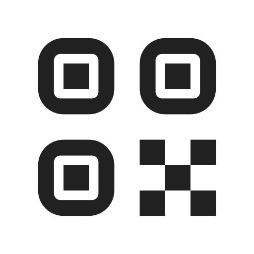 Ic, fluent, qr, code, filled icon