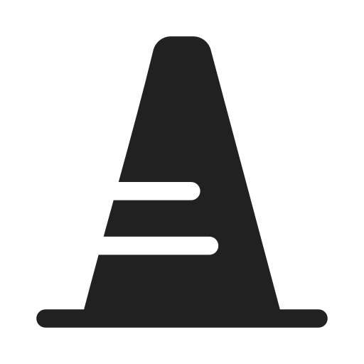 Ic, fluent, road, cone, filled icon
