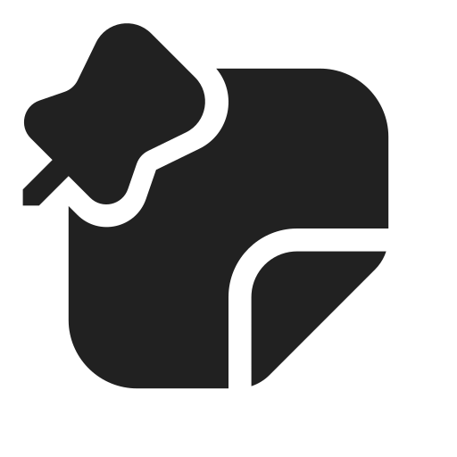 Ic, fluent, note, pin, filled icon