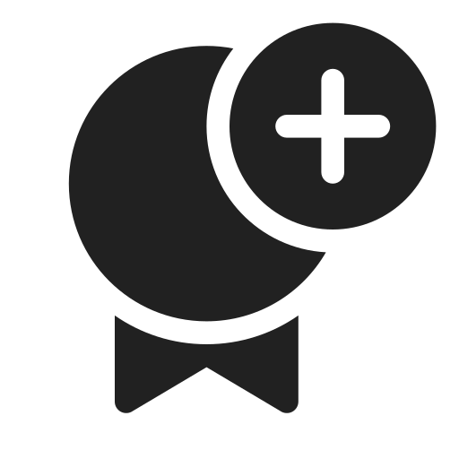 Ic, fluent, ribbon, add, filled icon