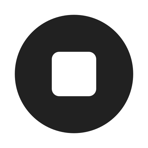 Ic, fluent, record, stop, filled icon